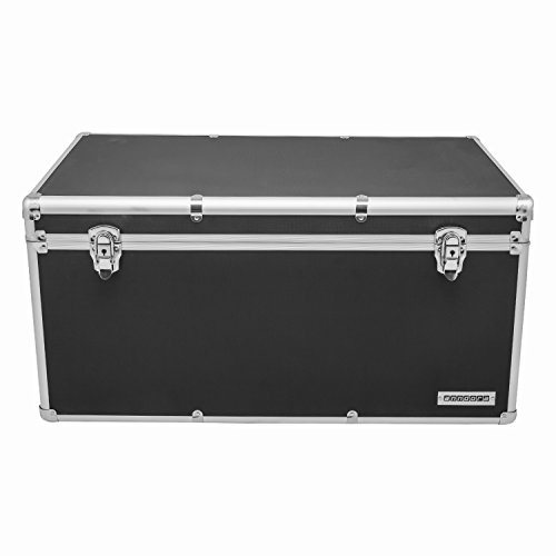 ANNDORA SHOPPING-WELTEN Aluminium-Rahmenkoffer Transport-Box, Koffer in Schwarz mit 82 Liter Volumen