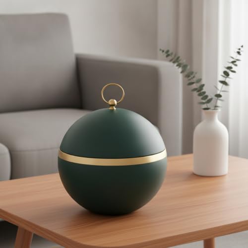 Cubo de acero inoxidable resistente al óxido con diseño de fútbol, recipiente para anfitrión 3