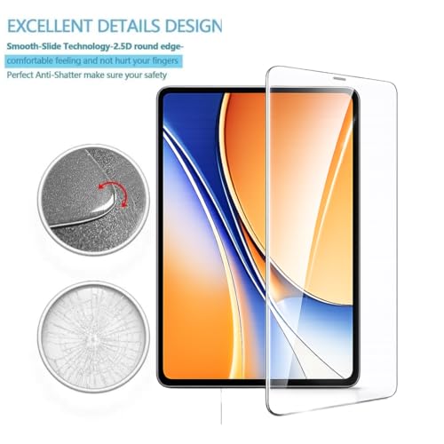 Image of Edge to Edge Screen Protector Guard for realme Pad 3 11.6 inch Tempered Glass for realme Pad3 11.6 inch Tablet (2.5D Curved Edge Temper) - 1 Pack With Installation Kit