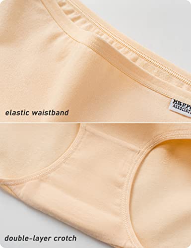 Kiench Teens Underwear Girls' Cotton Hipster Panties Basic Briefs 5 Pack3