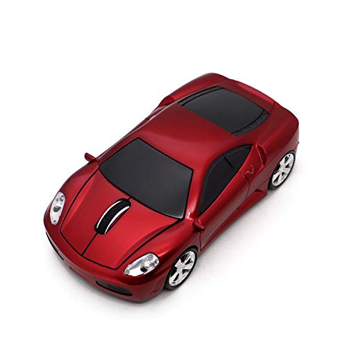 Image of Wireless Mouse Sports Car Mouse USB Computer Mice Optical 2.4GHz with Headlight 1600DPI for PC Laptop MAC (Gray)