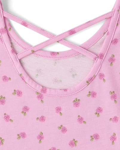 Image of The Children's Place Girls' Plaid Stretch Jacquard Short Sleeve Dress
