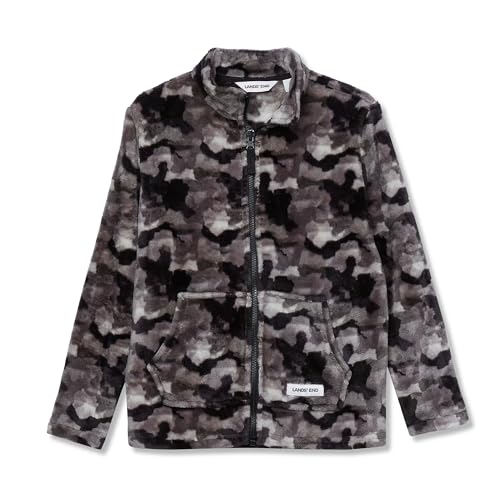 Lands' End Kids Water Resistant Insulated 3 in 1 Jacket Small Black/Gray Camo2