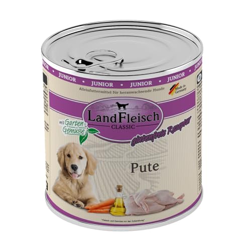 Landfleisch Dog Classic Junior Pute mit Gartengemüse | 6X 800g