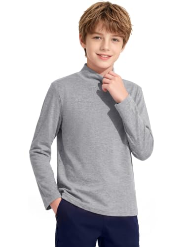Image of Auranso 3 Pack Boys Turtleneck Long Sleeve Shirts Girls Kids Warm Tops