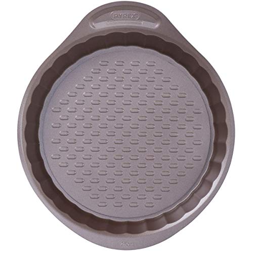 Pyrex 8013122,0 Asimetria-Stampo per Dolci, Base Amovibile, in Acciaio, ø 25 cm, Colore: Cioccolato