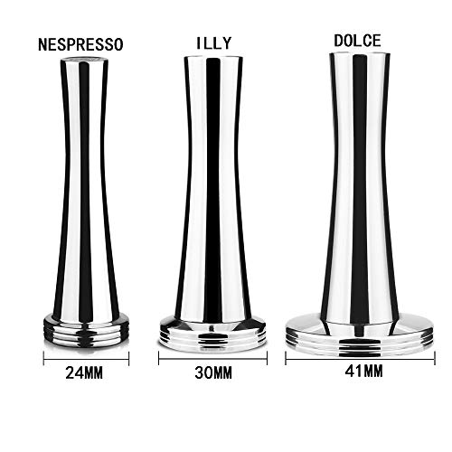Anself Cápsulas de café recarregáveis em aço inoxidável para sistema de máquina de café Nespresso co