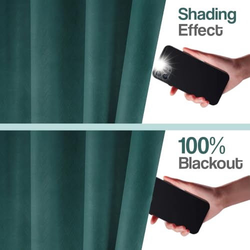 Image of FRESH FROM LOOM Window & Door Non-Ring Curtains | S-Wave Pleat | Premium 10 feet | S-Wave Pleat | Non Ring Curtain | S-Wave Pleat (Teal | 10 Feet Long, Set of 2)