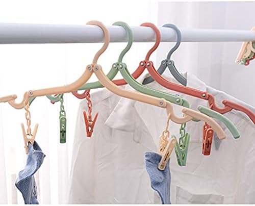 4pcs Travel Hanger With clip Portable Travel Folding Plastic Clothes Coat Hangers for Travel Outdoor Camping