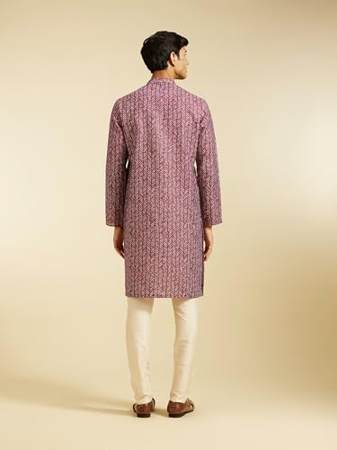 Image of DIWAS BY MANYAVAR Men's Cotton Blend Printed Kurta (1pc)