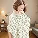 Neblueum Muslin Nursing Cover for Breastfeeding Moms - 100% Cotton Lightweight & Breathable Privacy Shawl with Adjustable Rigid Hoop | Multi-use Apron (Botanical Blooms)