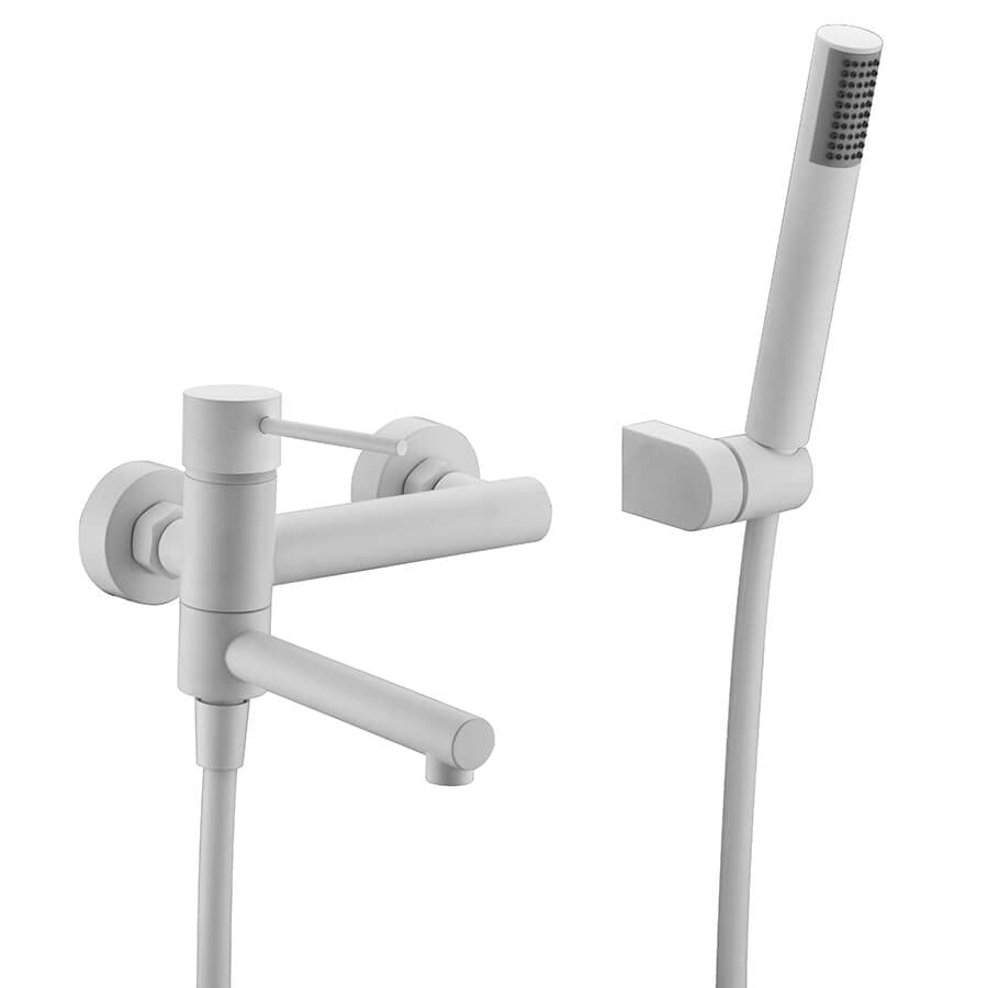 KOES - Grifería de bañera modelo MILOS STICK acabado blanco mate