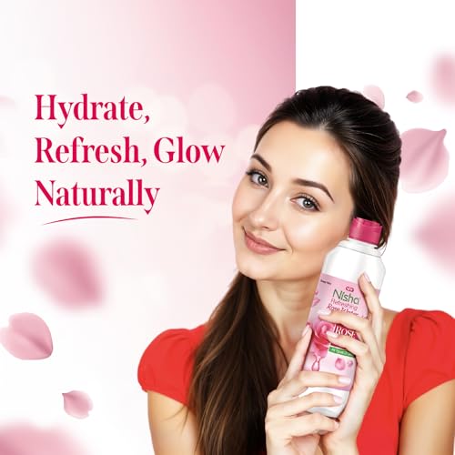 Image of Nisha Refreshing Rose Water For Face 500ml | Gulab Jal For Face | Skin Toner For Glowing and Hydrating Skin | Pore Tightening | Balances pH | Makeup Remover| All Skin Types | Face Toner For Women & Men