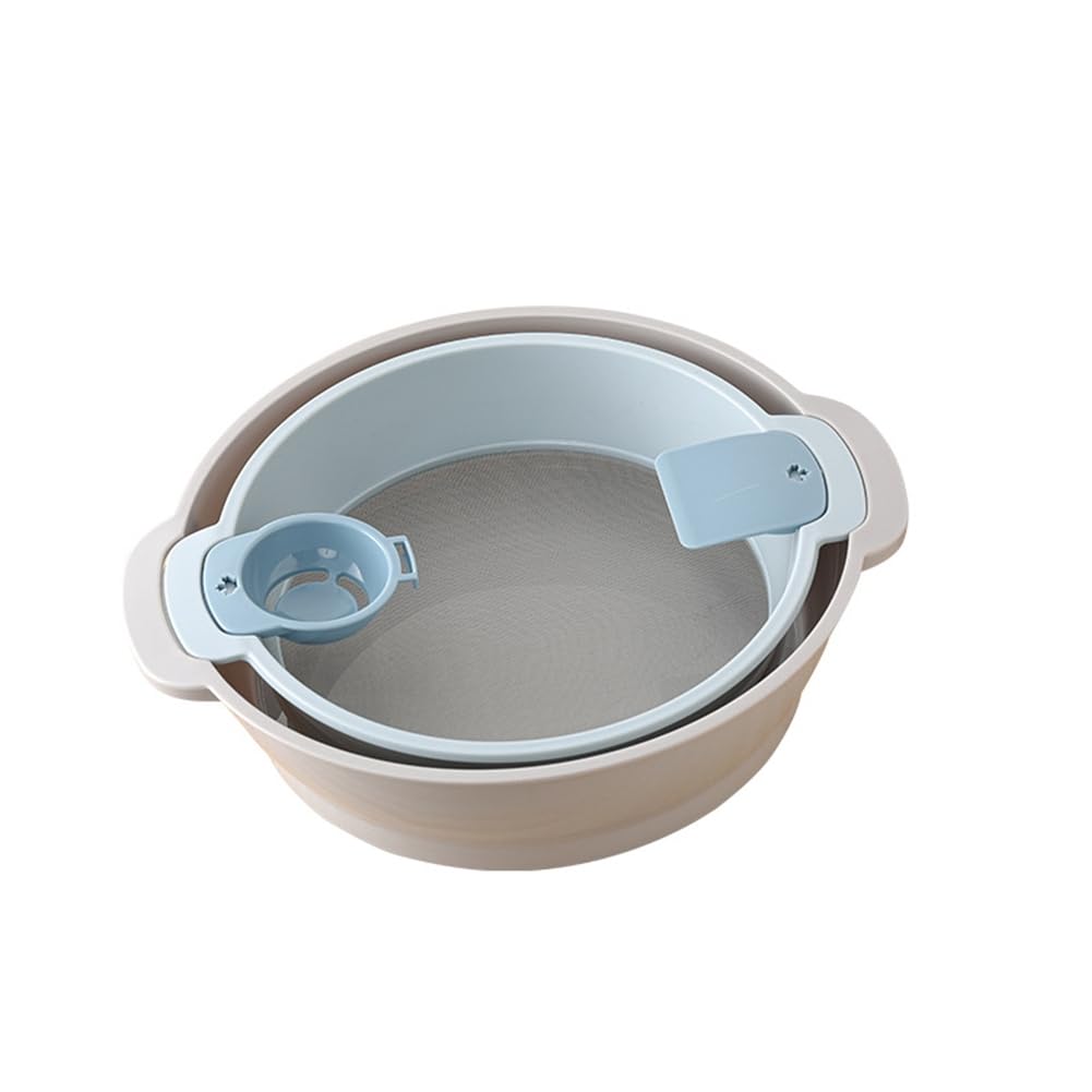 CTRLZS Kitchen Flour Sieve Strainer Handheld Semi-Automatic Sugar Sifter Powder Shaker Space-Saving Kitchen Baking Tool L