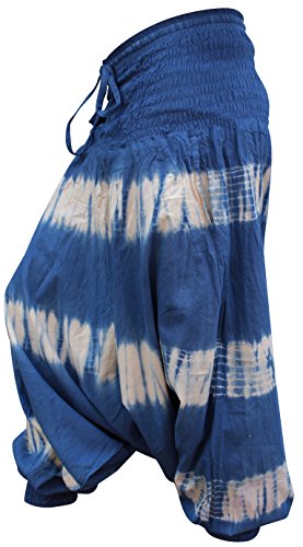 Shopoholic Fashion Tie Dye Colorful Hippy Boho Loose Fit Baggy Harem Pants, 23