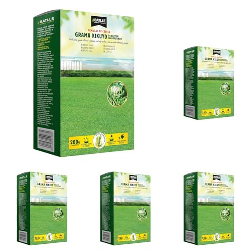 Semillas Batlle Semillas de Césped - Grama Kikuyo - 200g (Paquete de 5)