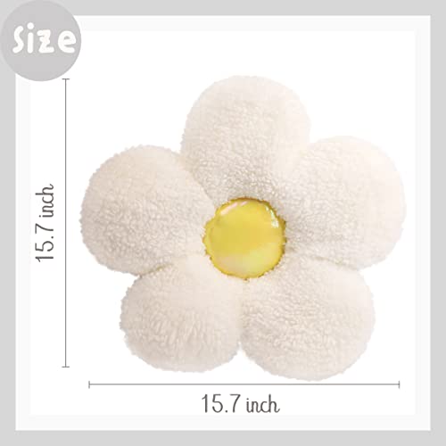 Arelux Flower Plush Pillow Stuffed Animal Cute Room Decor Indie Flower Throw Pillows Soft Chair Floor Cushion Giant Kawaii Flower Toy Gifts For Kids 15.7In #TOP3