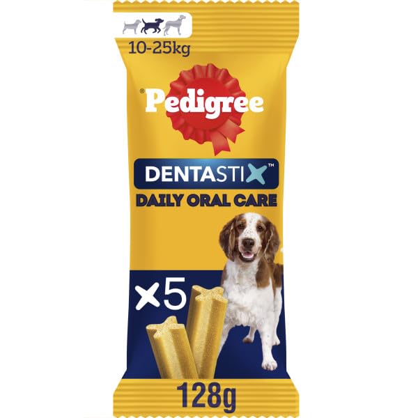 PEDIGREE Dental Sticks Daily Dental Chews Medium Dog 5 Sticks (Pack of 14)