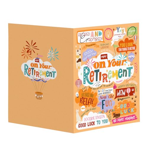 Retirement Greeting Card Large Retirement Farewell Cards Farewell Gift Card Funny Leaving Card Big Goodbye Card Good Luck Good Bye Card for Jumbo Greeting Cards for Coworker Men Women