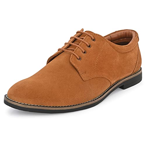 Image of Auserio Men's Suede Leather Derby Lace Up Formal Shoes | Anti Skid Sole & Waxed Laces| Antimicrobial & Heat-insulating| Memory Foam Padded Insole | Shoes for Office & Parties (SSE 013.014.015.016.017)