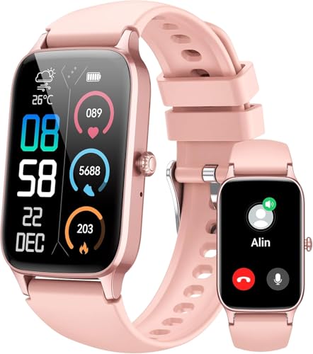 Jugeman Smart Watch 1.57" — Budget Fitness Tracker, Blush Pink