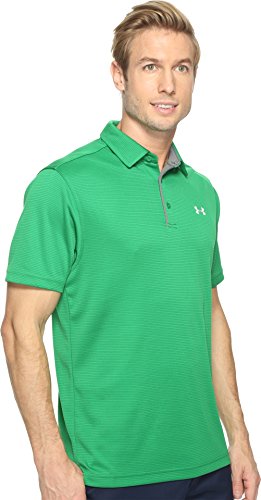 Image of Under Armour Men's Tech Golf Polo , Shock (388) /Glacier Gray, Large