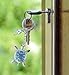 Aqua79 Blue Sea Turtle Keychain - Silver 3D Sparkling Charm Rhinestones Fashionable Stylish Metal Alloy Durable Key Ring Bling Crystal Jewelry Accessory with Clasp
