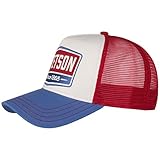 Stetson Highway Trucker Cap klein One-Size (ca. 52-55 cm) - Basecap mit Baumwolle - Baseballcap größenverstellbar - Cap mit Mesh-Einsatz - Schirmmütze Sommer/Winter blau-rot One Size