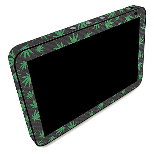 Image of MightySkins Carbon Fiber Skin Compatible with Amazon Echo Show 8 (Gen 2) - Marijuana | Protective, Durable Textured Carbon Fiber Finish | Easy to Apply | Made in The USA
