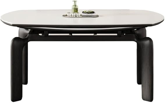 Coffee Table Rock Plate Dining Table Home Round Modern Simple Dual-use Folding Kitchen Table Dining