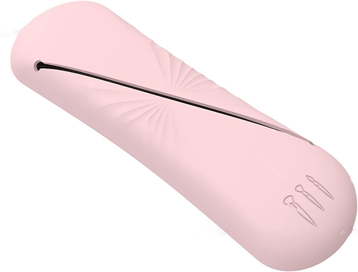 ARTTIA Travel Makeup Brush Holder - Silicone diagonal makeup brush case, soft waterproof and dustproof travel brush holder, suitable for makeup brushes
