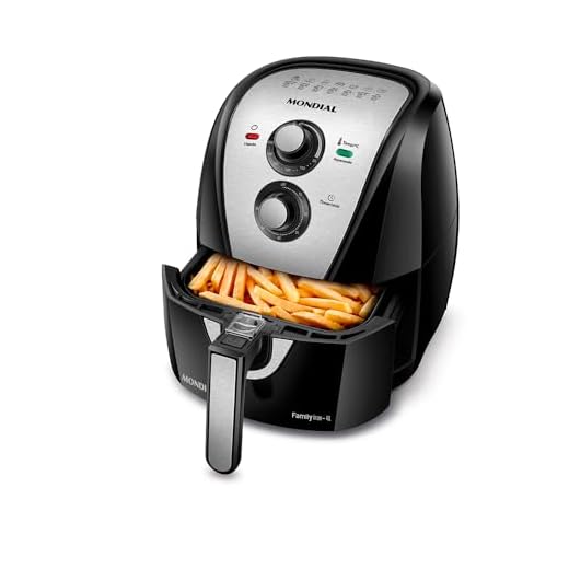 Fritadeira Sem Óleo Air Fryer 4L, Mondial, Preto/Inox, 1500W, 220V - AFN-40-BI