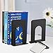 JIKIOU Book Ends Universal Premium Bookends for Shelves, Non-Skid Bookend, Heavy Duty Metal Book End, Book Stopper for Books/Movies/CDs/Video Games, 6.69 x 4.9 x 4.3 in, Black (3 Pairs/6 Pieces)