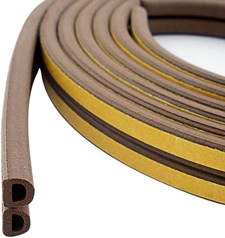 1PC 5M D Type Sealing Strip Self Adhesive Seal Strips Foam Draught Excluder Self Adhesive Window Door Seal Strip Hardware Tools