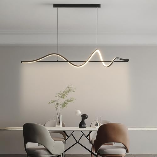 Plafonnier suspendu LED à vagues dimmable pour îlot de cuisine - 5