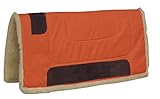 AMKA Westernpad ORANGE Western Pad Inka mit Teddy Fleece Unterseite aus 100% Polyester, 75 cm lang x 80 cm breit, Lederverstärkt
