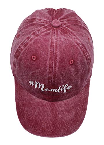 Gorra de béisbol Mom Life Ponytail para mujer rojo talla única miniatura 3
