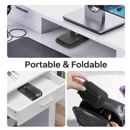 Foldable Phone Stand for Desk - Adjustable Height & Angle Cell Phone Holder, Portable Tablet Stand with Anti-Slip Base for Home, Office, and Travel, Compatible with iPhone & All 4-11" Devices (Black) - image 6