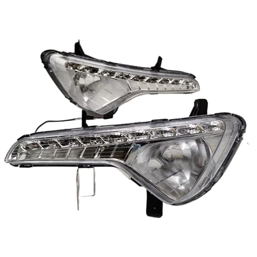 Luz de circulación diurna para Kia Sportage 2010-2014 cubierta antiniebla LED blanca y amarilla