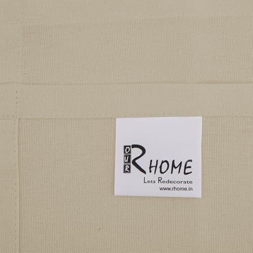 Image of R home Solid Cotton Table Napkins, Soft Cloth Napkins for Dining Table, Reusable & Washable, Ideal for Formal Dining, Cocktail Nights, Weddings, Home Bar & Table Decor (6, TUFFET)