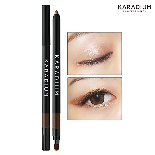 [KARADIUM] Wonderful Eyes Auto Gel Eyeliner 0.5g / Gel Liner & Sharpner & Blending Brush/Waterproof Long-Lasting - 8 Colors (#3 glam brown)