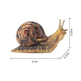 SUYNYBHF Garden Snail Sculpture, Reptile Resin Sculpture, Suitable for Outdoor Courtyard Pond Garden Lawn Decor Landscape, is The for Garden Enthusiasts (4 inches)