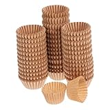 Cabilock 1000pièces Caissettes Papier Marron Pour Mini Muffins Caissettes De Cuisson Emballages Pour Cupcakes Chocolat Présentoirs Pour Truffes Et Douceurs Usage Personnel Et Professionnel