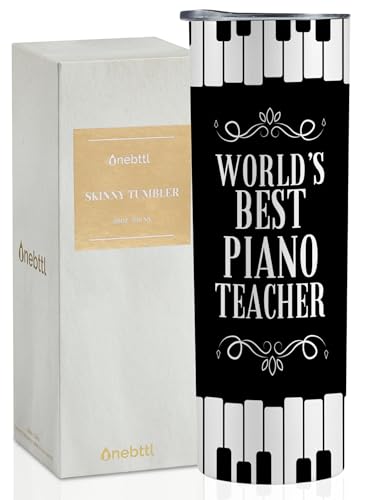 Onebttl Piano Teacher Appreciation Gifts, 20oz Skinny