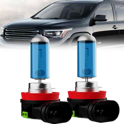 LECCIBUB Fog Light Bulbs Compatible with GMC Terrain 2010-2018, H11 Fog Lights Halogen Light Bulb, Super Bright 6000K White, Plug and Play, Pack of 2