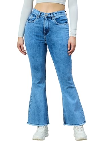 Jean mom femme stretch taille haute bleu moyen pour sublimer vos formes