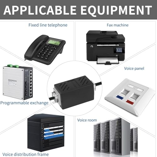 2er Set RJ45 auf RJ11 Adapter, Schwarz RJ45 8P8C auf RJ11 6P4C Telefonkabel + RJ45 Erweiterung Konverter, Verbinder für RJ11 Telefonkabel zu RJ45/ADSL Modem, Stabile Übertragung