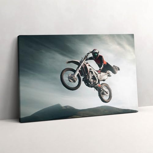 Tableau photo sur toile 60x40cm style moteur déco murale salon sport auto