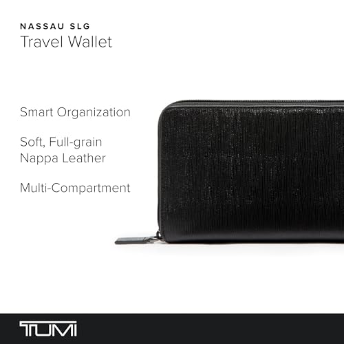 TUMI - Nassau Travel Wallet - Men's and Women's Document & Passport Holder - Accessory Organizer - Black Texture2
