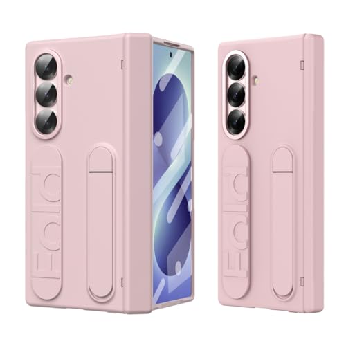 Coque antichoc Z Fold 8 rose avec béquille et verre de protection intégrale